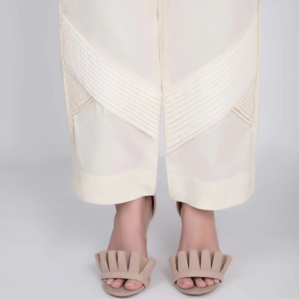 Cream cotton pants by Sapphire FINAL PRICE